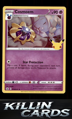 Cosmoem 014/025 Pokemon Holo Rare Celebrations Card NM