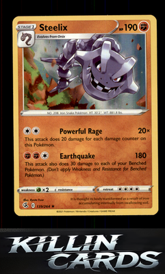 Steelix 139/264 Pokemon Holo Rare SWSH08: Fusion Strike Card NM
