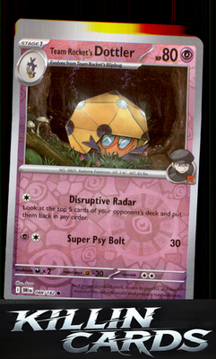 Reverse Holofoil Team Rocket's Dottler 088/182 Pokemon Common SV10: Destined Riv