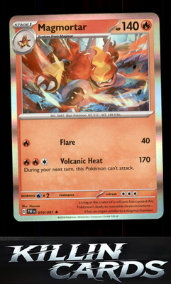 Magmortar 010/091 Pokemon Rare SV: Paldean Fates Card NM