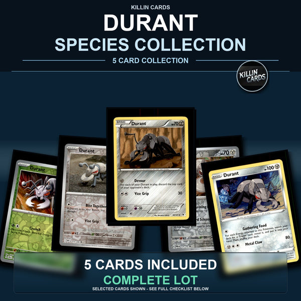 Pokemon TCG Durant Species Collection 5 Different Cards