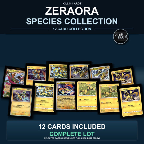 Pokemon TCG Zeraora Species Collection 12 Different Cards