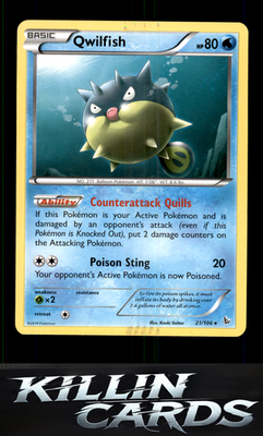 Qwilfish 21/106 Pokemon Rare XY - Flashfire Card LP