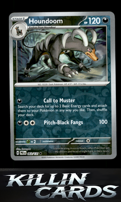 Reverse Holofoil Houndoom 063/131 Pokemon Common SV: Prismatic Evolutions Card N