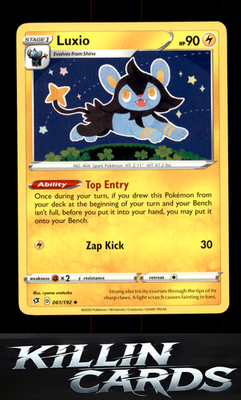 Luxio 061/192 Pokemon Uncommon SWSH02: Rebel Clash Card NM