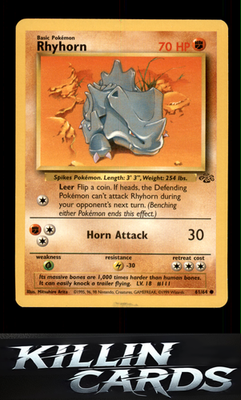 Rhyhorn 61/64 Pokemon Common Jungle Card LP