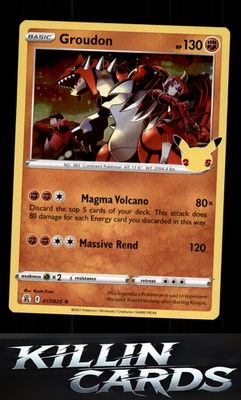 Groudon 017/025 Pokemon Holo Rare Celebrations Card NM