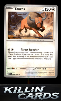 Tauros - 069/086 069/086 Pokemon Uncommon ME04: Chaos Rising Card NM