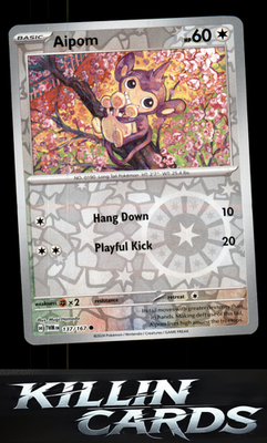 Reverse Holofoil Aipom 137/167 Pokemon Common SV06: Twilight Masquerade Card NM