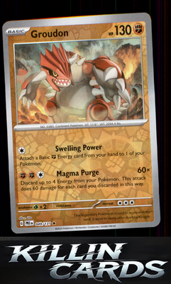 Reverse Holofoil Groudon 049/131 Pokemon Rare SV: Prismatic Evolutions Card LP