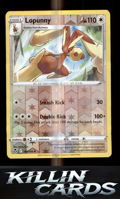 Reverse Holofoil Lopunny 145/195 Pokemon Uncommon SWSH12: Silver Tempest Card NM
