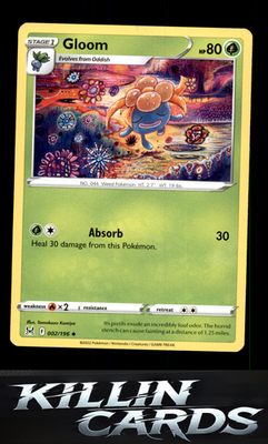 Gloom 002/196 Pokemon Uncommon SWSH11: Lost Origin Card NM