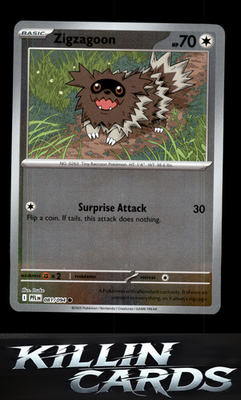Reverse Holofoil Zigzagoon 081/094 Pokemon Common ME02: Phantasmal Flames Card N