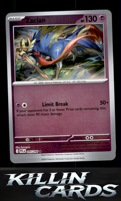 Reverse Holofoil Zacian - 045/094 045/094 Pokemon Rare ME02: Phantasmal Flames C