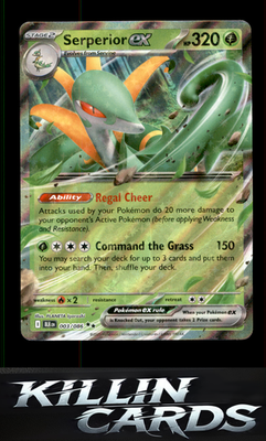 Serperior ex 003/086 Pokemon Double Rare SV: Black Bolt Card NM
