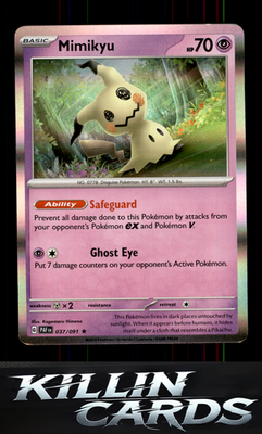Mimikyu - 037/091 037/091 Pokemon Rare SV: Paldean Fates Card NM
