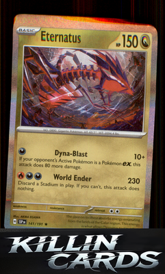 Eternatus 141/191 Pokemon Rare SV08: Surging Sparks Card NM