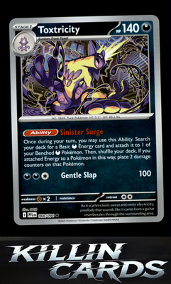 Reverse Holofoil Toxtricity - 068/094 068/094 Pokemon Rare ME02: Phantasmal Flam