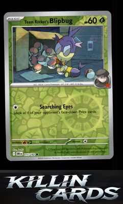 Reverse Holofoil Team Rocket's Blipbug 015/182 Pokemon Common SV10: Destined Riv