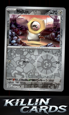 Reverse Holofoil Meltan 152/197 Pokemon Common SV03: Obsidian Flames Card NM