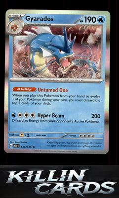 Gyarados 130/165 Pokemon Rare SV: Scarlet & Violet 151 Card NM
