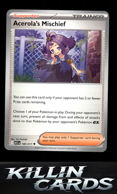 Acerola's Mischief 180/217 Pokemon Uncommon ME: Ascended Heroes Card NM