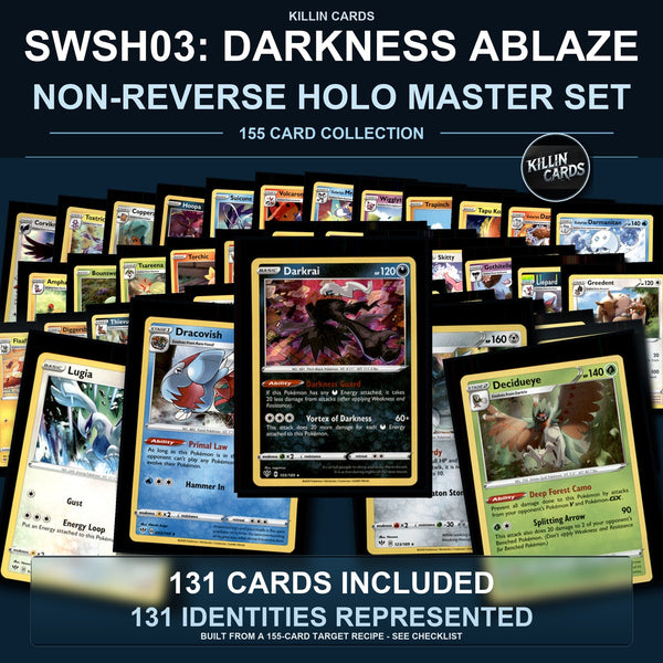 Pokemon TCG SWSH03: Darkness Ablaze C/UC/R Standard Set 131 Cards