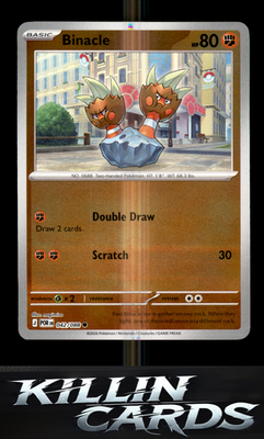 Reverse Holofoil Binacle 042/088 Pokemon Common ME03: Perfect Order Card NM