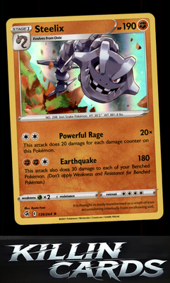 Steelix 139/264 Pokemon Holo Rare SWSH08: Fusion Strike Card NM