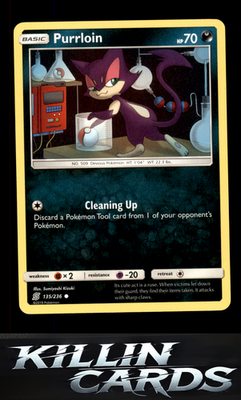 Purrloin 135/236 Pokemon Common SM - Unified Minds Card NM
