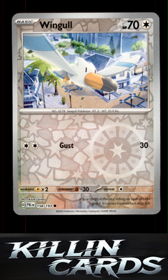Reverse Holofoil Wingull 158/193 Pokemon Common SV02: Paldea Evolved Card NM