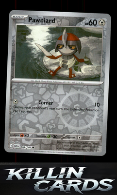 Reverse Holofoil Pawniard 064/086 Pokemon Common SV: Black Bolt Card NM