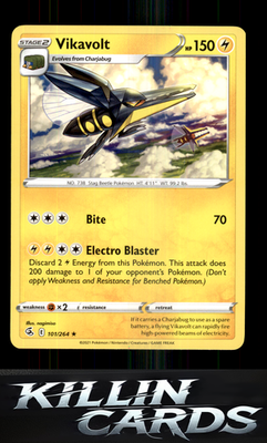 Vikavolt 101/264 Pokemon Rare SWSH08: Fusion Strike Card NM