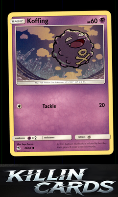 Koffing 28/68 Pokemon Common Hidden Fates Card NM