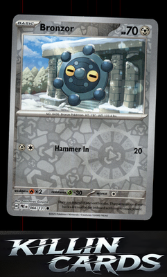 Reverse Holofoil Bronzor 066/131 Pokemon Common SV: Prismatic Evolutions Card NM
