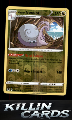 Reverse Holofoil Hisuian Goodra 134/196 Pokemon Holo Rare SWSH11: Lost Origin Ca