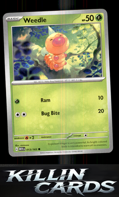 Weedle 013/165 Pokemon Common SV: Scarlet & Violet 151 Card NM