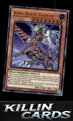 1st Edition King Beast Barbaros MP21-EN057 YuGiOh Ultra Rare 2021 Tin of Ancient