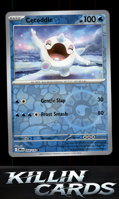 Reverse Holofoil Cetoddle 064/182 Pokemon Common SV10: Destined Rivals Card NM