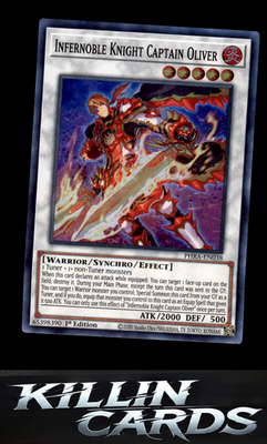 1st Edition Infernoble Knight Captain Oliver PHRA-EN038 YuGiOh Super Rare Phanto
