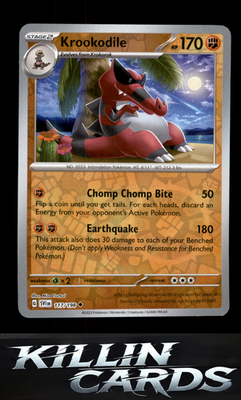 Reverse Holofoil Krookodile 117/198 Pokemon Uncommon SV01: Scarlet & Violet Base