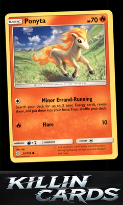 Ponyta 23/236 Pokemon Common SM - Cosmic Eclipse Card NM