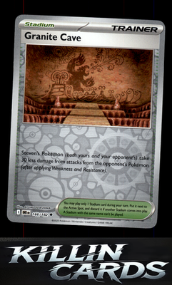 Reverse Holofoil Granite Cave 166/182 Pokemon Uncommon SV10: Destined Rivals Car