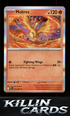 Moltres 014/094 Pokemon Rare ME02: Phantasmal Flames Card NM