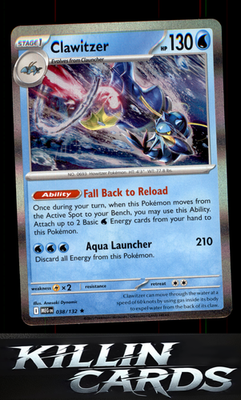 Clawitzer - 038/132 038/132 Pokemon Rare ME01: Mega Evolution Card NM