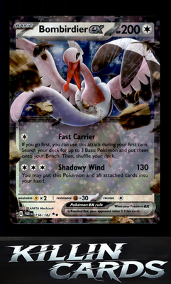 Bombirdier ex 156/182 Pokemon Double Rare SV04: Paradox Rift Card NM