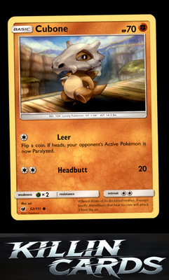 Cubone 52/111 Pokemon Common SM - Crimson Invasion Card NM