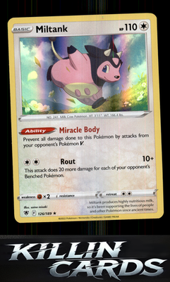 Miltank 126/189 Pokemon Holo Rare SWSH10: Astral Radiance Card NM
