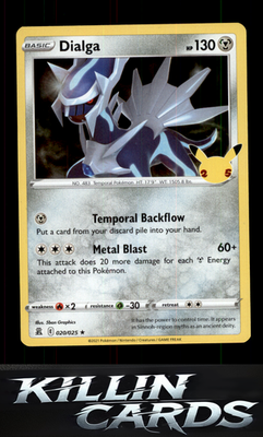 Dialga 020/025 Pokemon Holo Rare Celebrations Card NM