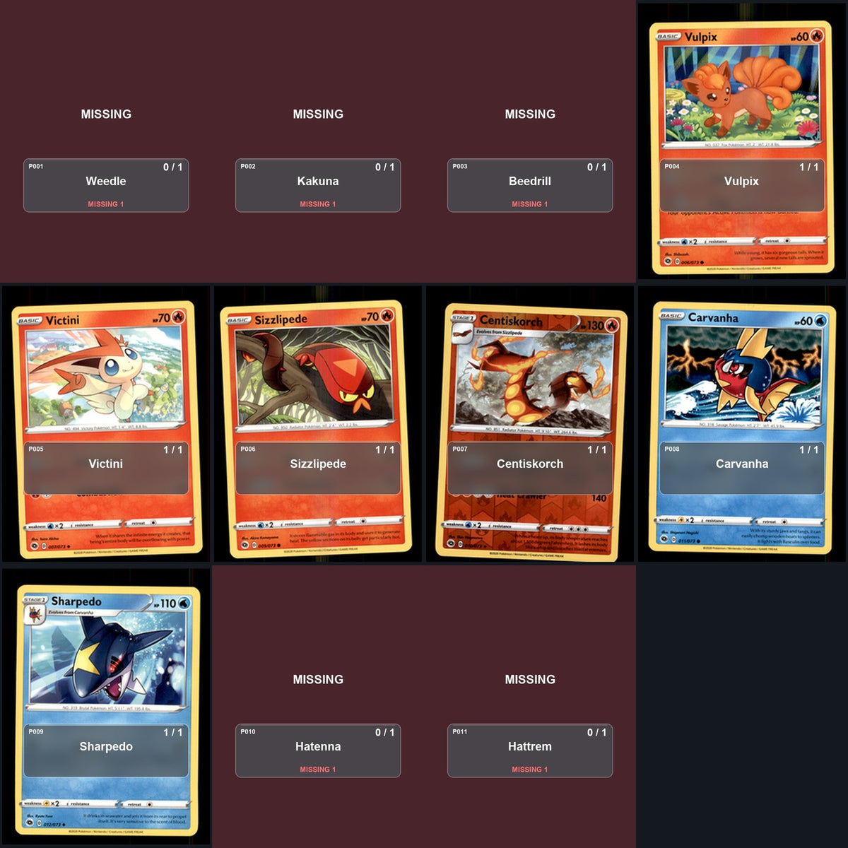 Pokemon TCG Champion's Path C/UC/R Standard Set 29 Cards